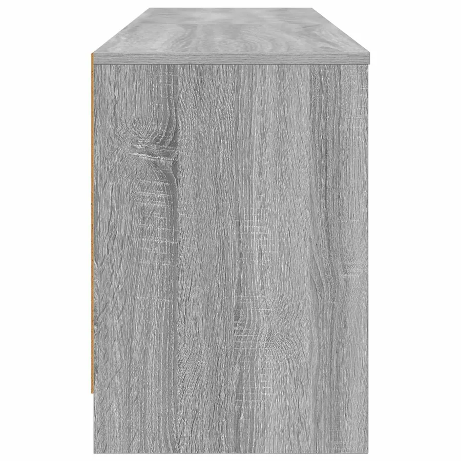Armoire de lit avec étagère 2 pcs Sonoma gris 66 x 33 x 48 cm - 6