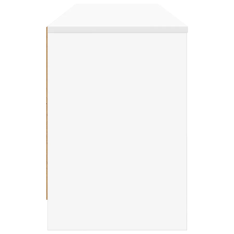 Armoire de lit 2 pcs Blanc 66 x 33 x 48 cm Bois d'ingénierie - 6