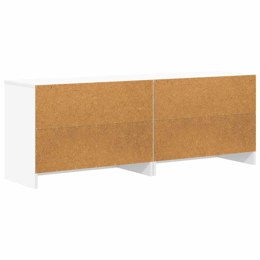 Armoire de lit 2 pcs Blanc 66 x 33 x 48 cm Bois d'ingénierie - 7