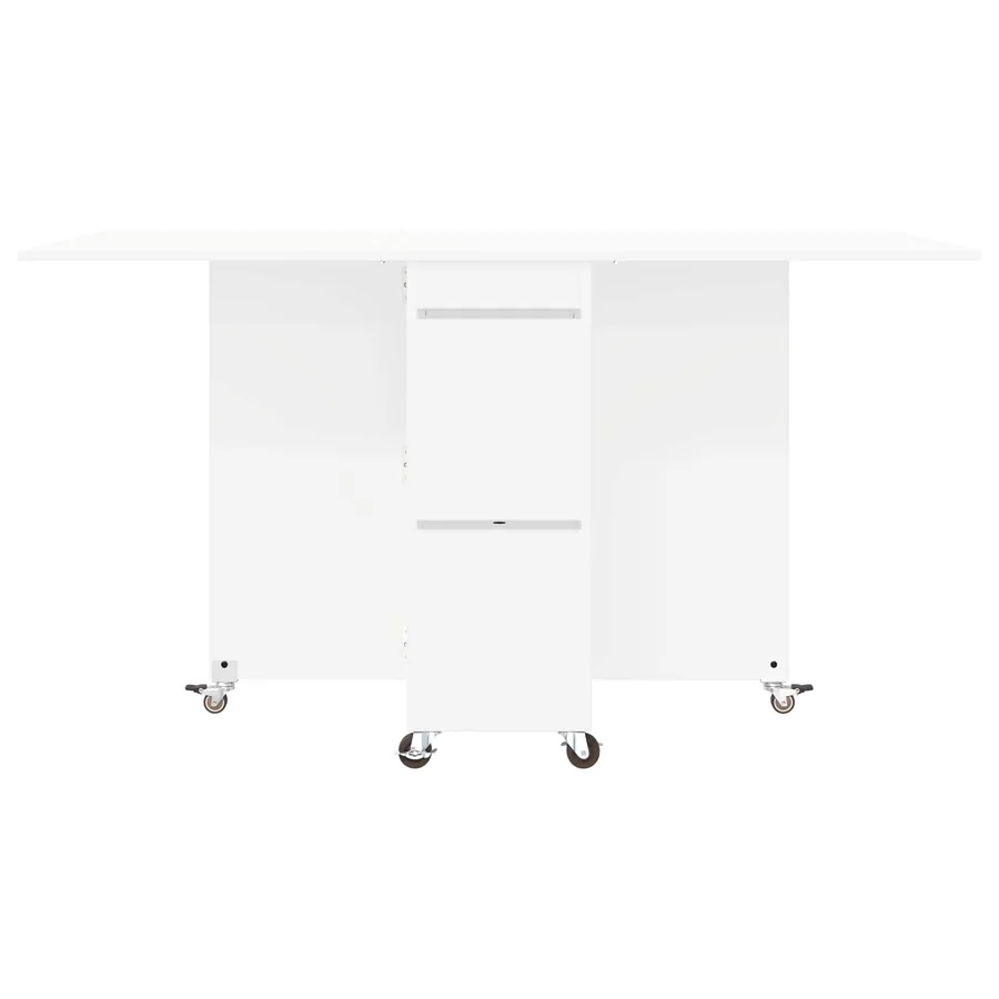 Table à dîner 140 x 80 x 77 cm Bois d'ingénierie Blanc - 6