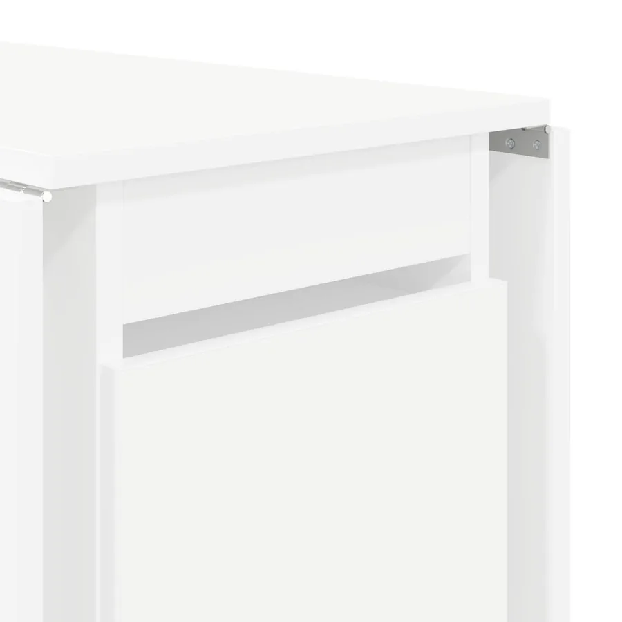 Table à dîner 140 x 80 x 77 cm Bois d'ingénierie Blanc - 9