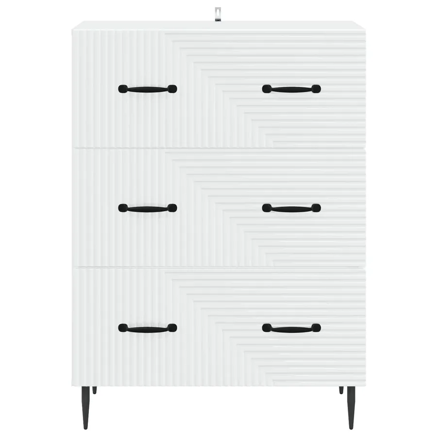 Armoire à tiroirs Blanc 66 x 34,5 x 89,5 cm Bois d'ingénierie - 6
