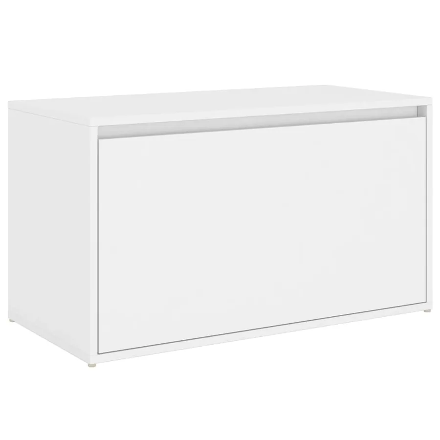 Banc d'entrée 80x40x45 cm Blanc Bois d’ingénierie - 2