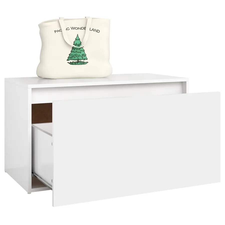 Entryway bench 80x40x45 cm White Engineered wood - 4