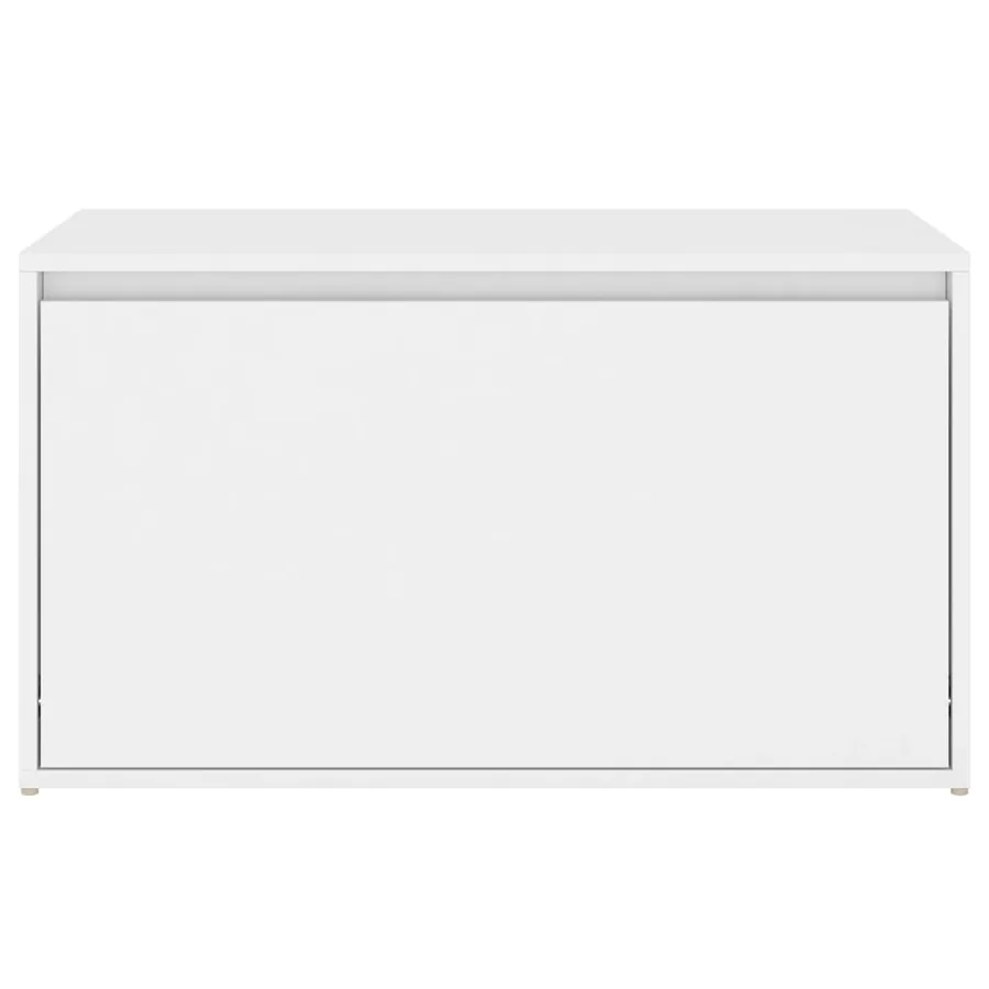 Banc d'entrée 80x40x45 cm Blanc Bois d’ingénierie - 5