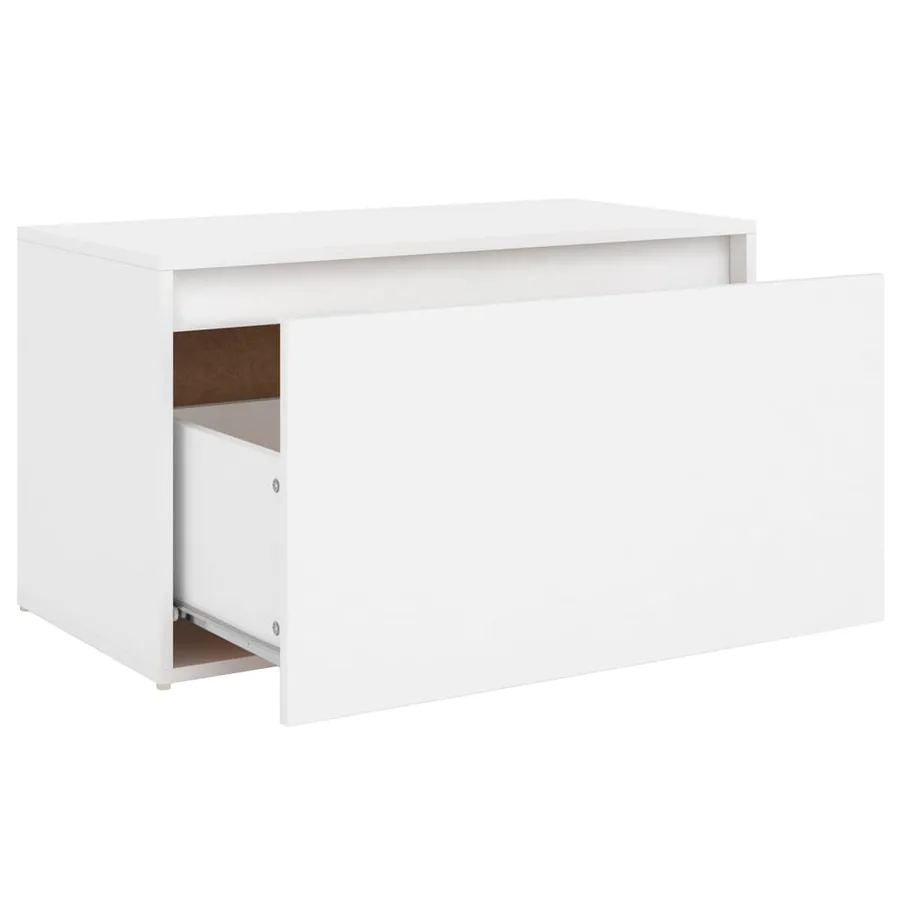 Entryway bench 80x40x45 cm White Engineered wood - 6