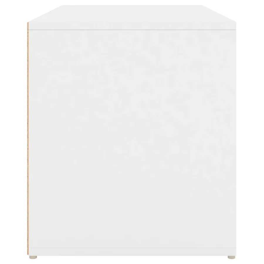Banc d'entrée 80x40x45 cm Blanc Bois d’ingénierie - 7