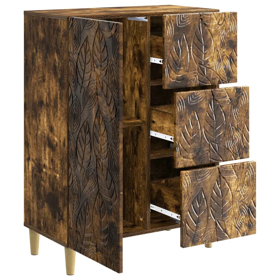 Buffet Chêne fumé 66 x 34,5 x 90 cm Bois d'ingénierie - 4