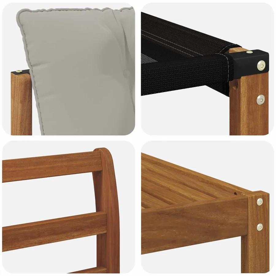 Ensemble de canapés d'extérieur 9 pcs Gris Naturel et Clair - 7