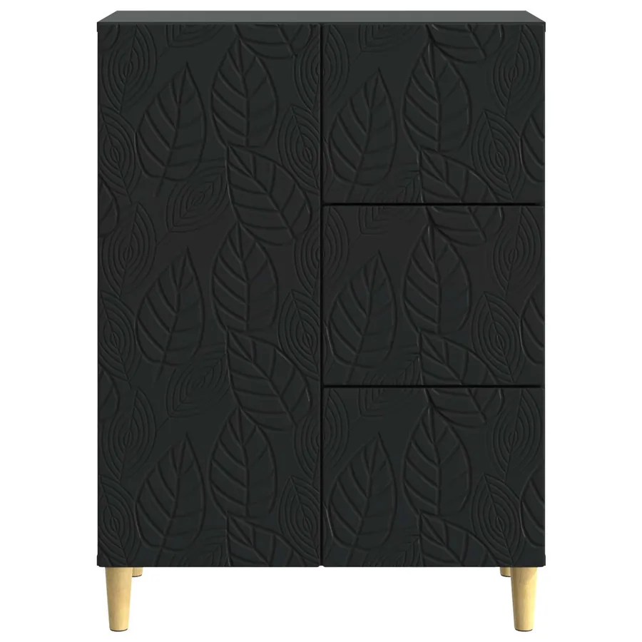Buffet Noir 66 x 34,5 x 90 cm Bois d'ingénierie - 5