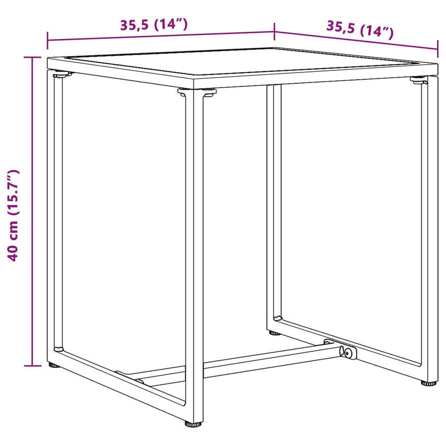 Ensemble de canapé de jardin 3 pcs Noir et anthracite Acier - 10