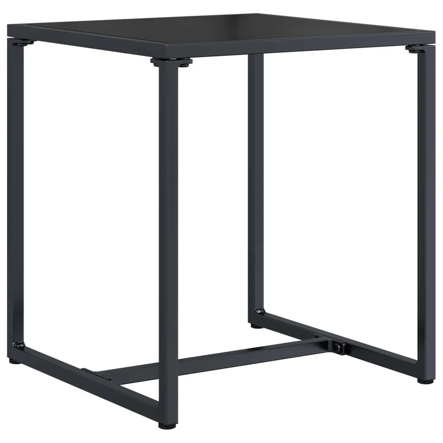 Ensemble de canapé de jardin 3 pcs Noir et anthracite Acier - 5