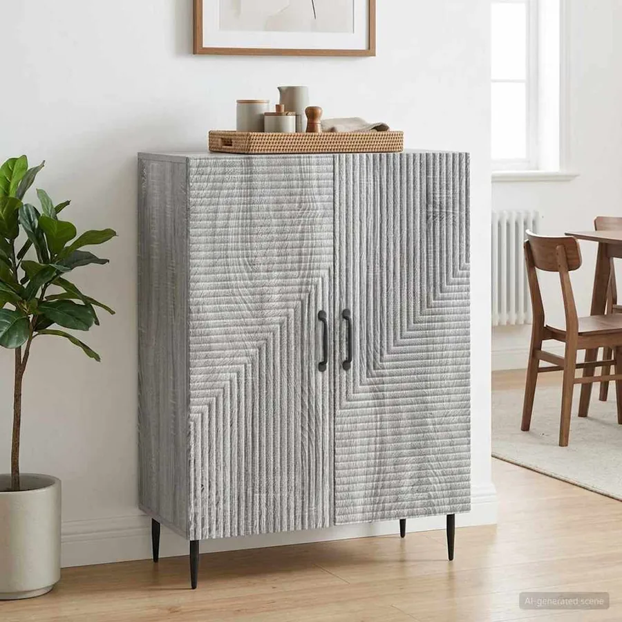 Buffet Sonoma gris 66 x 34,5 x 89,5 cm Bois d'ingénierie