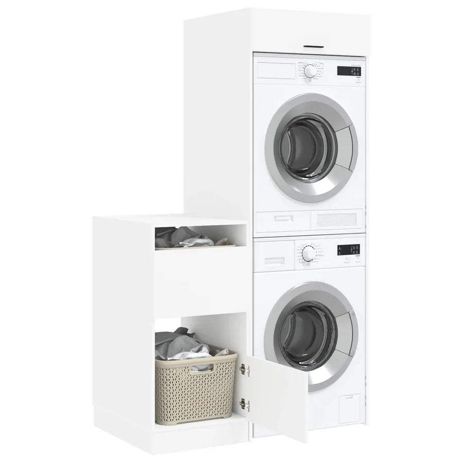 Ensemble de meubles de rangement pour la buanderie 2 pc Blanc - 3