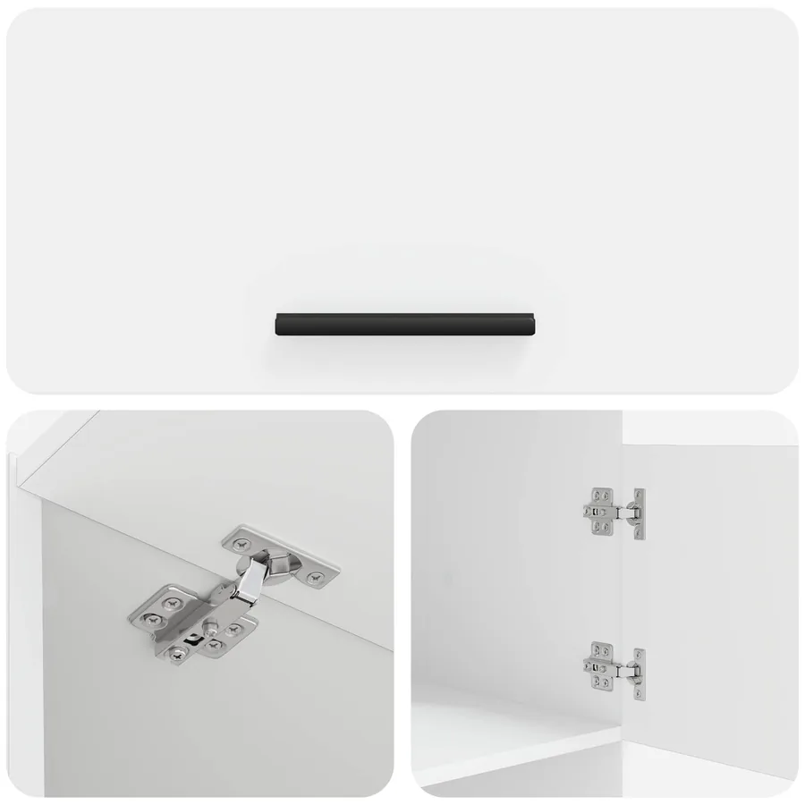 Ensemble de meubles de rangement pour la buanderie 2 pc Blanc - 9