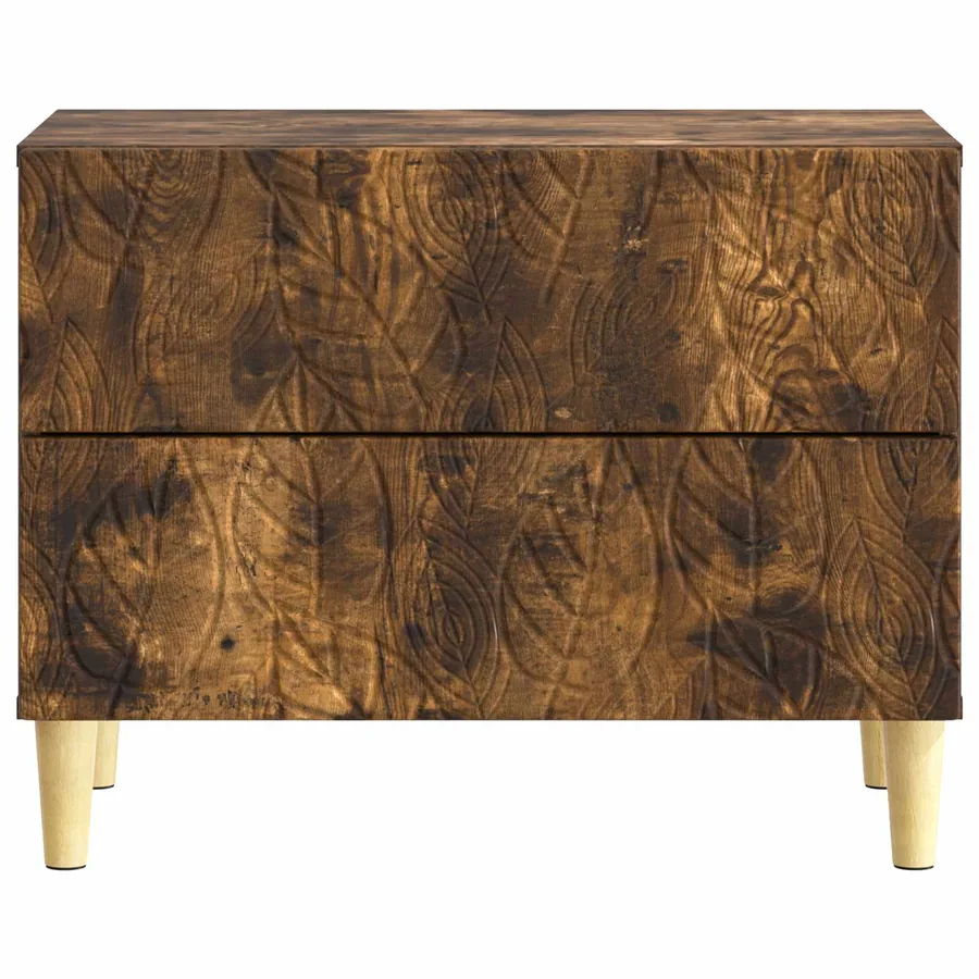 Table de chevet Chêne fumé 62 x 34,5 x 48 cm Bois d'ingénierie - 4