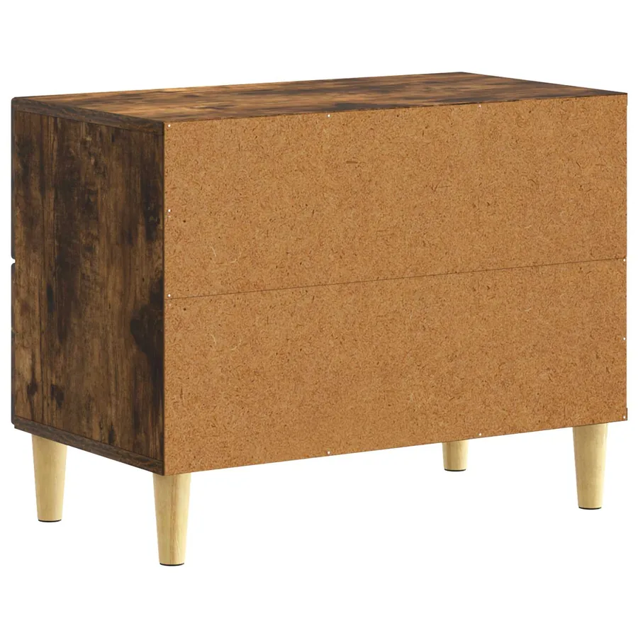 Table de chevet Chêne fumé 62 x 34,5 x 48 cm Bois d'ingénierie - 6