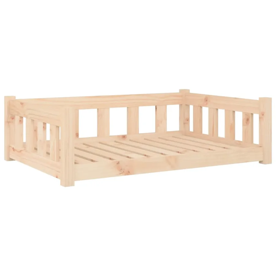 Lit pour chien 95,5x65,5x28 cm bois de pin solide - 2