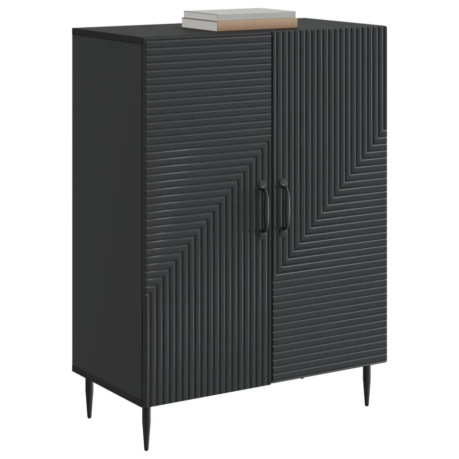 Buffet Noir 66 x 34,5 x 89,5 cm Bois d'ingénierie - 3