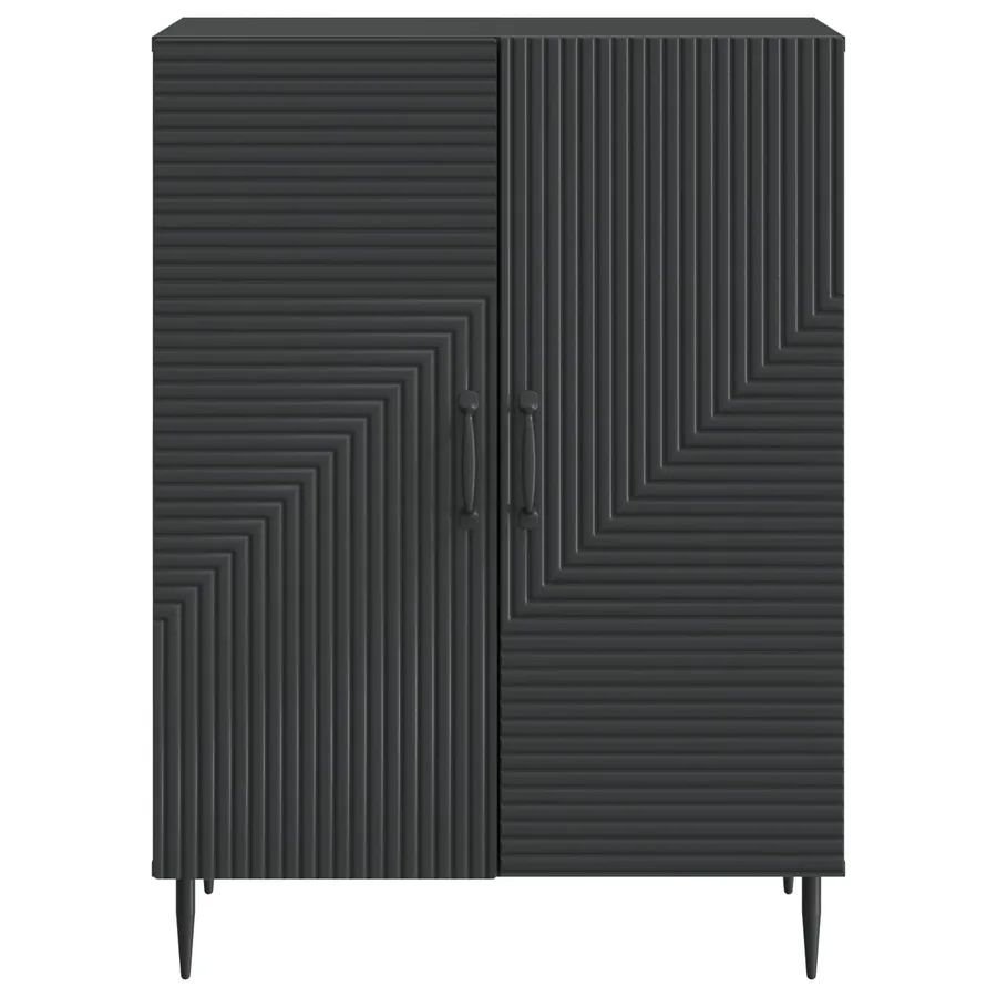 Buffet Noir 66 x 34,5 x 89,5 cm Bois d'ingénierie - 6
