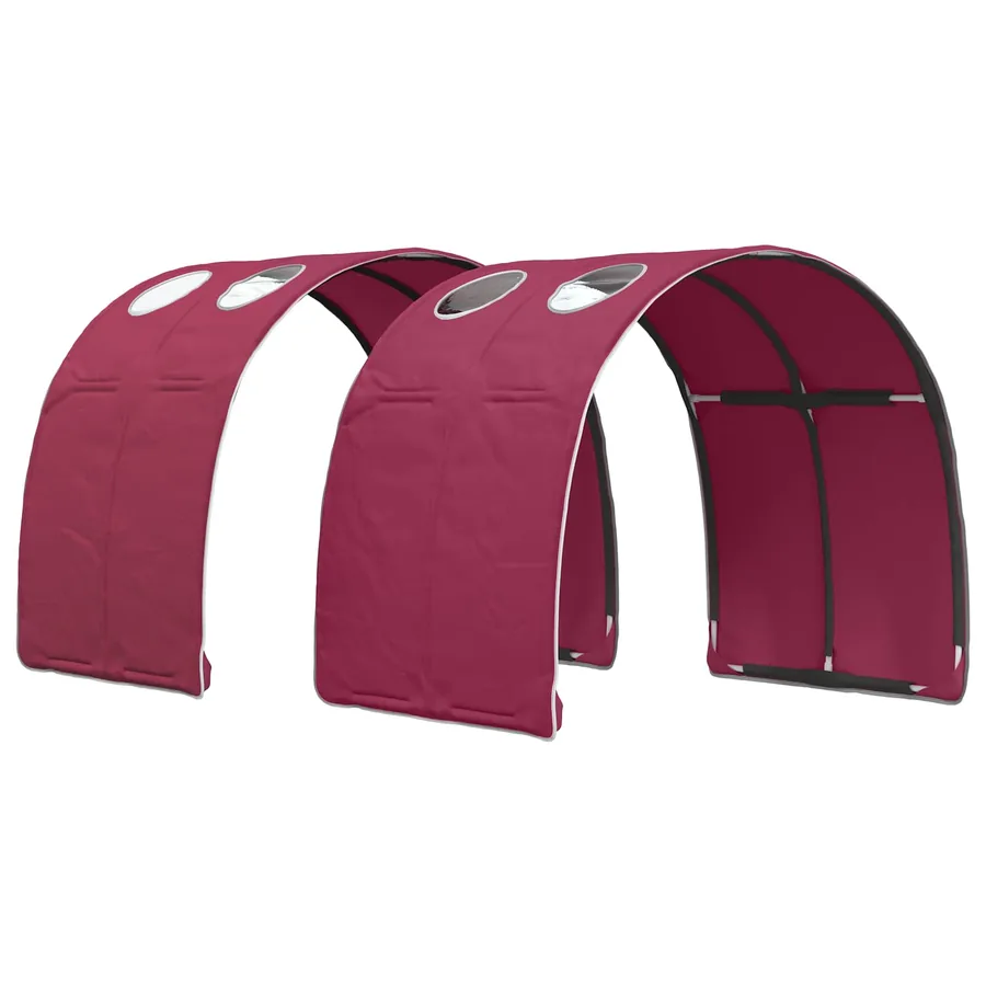 Lit haut pour enfants avec rangement 3 pc Blanc et rouge - 5