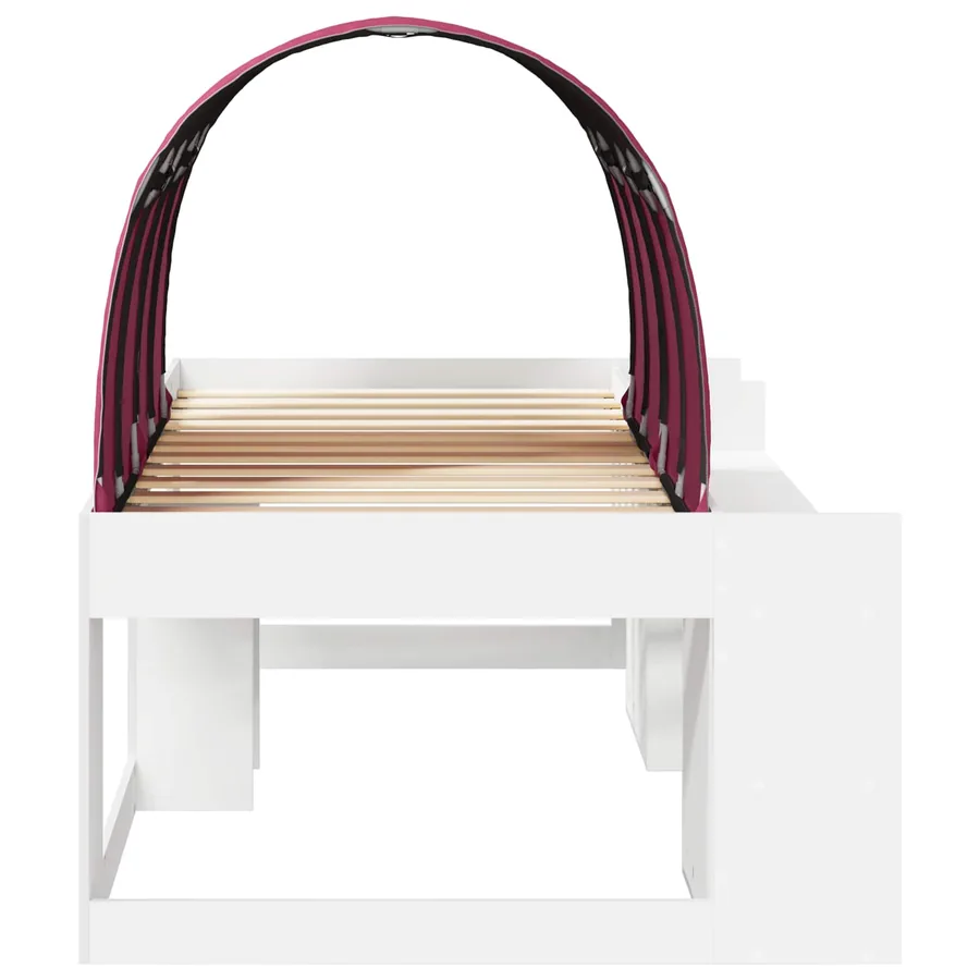 Lit haut pour enfants avec rangement 3 pc Blanc et rouge - 7