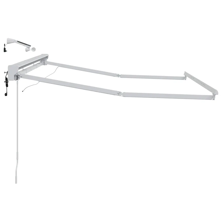 Cadre de store électrique avec LED Blanc 3 x 2 m Aluminium - 6