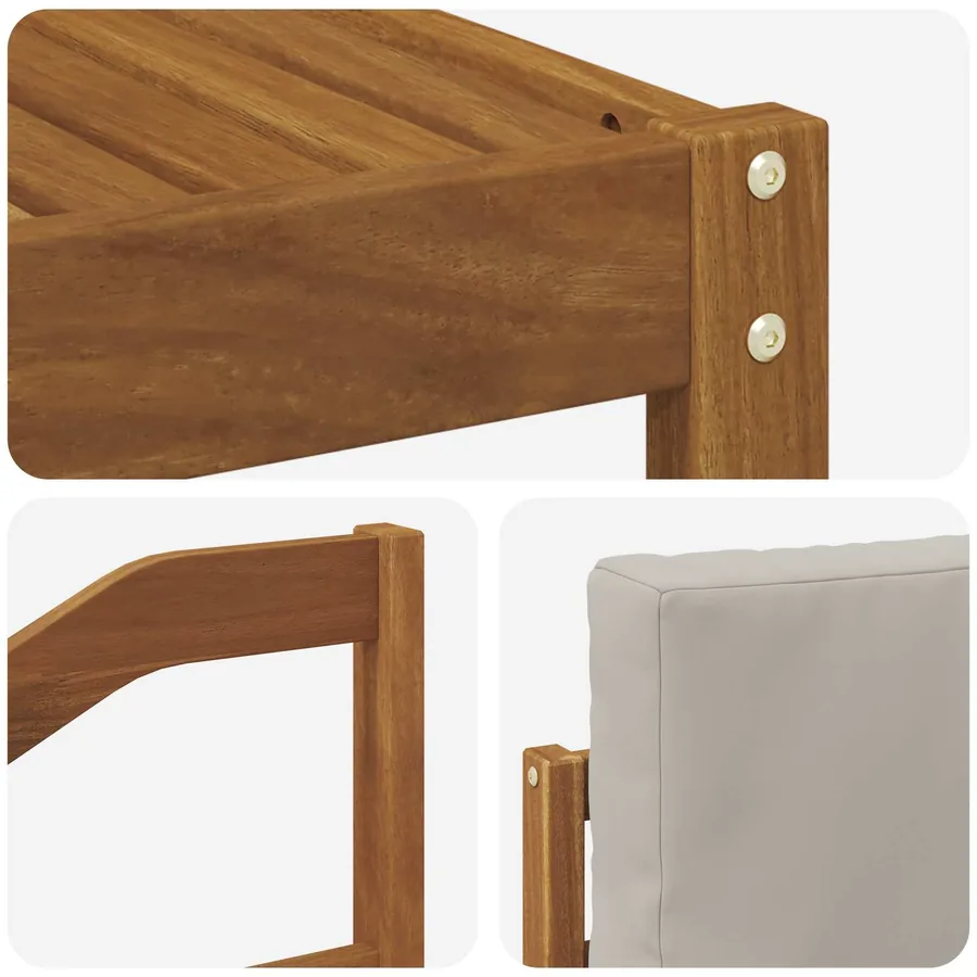 Ensemble de canapés d'extérieur 7 pcs Gris Naturel et Clair - 7