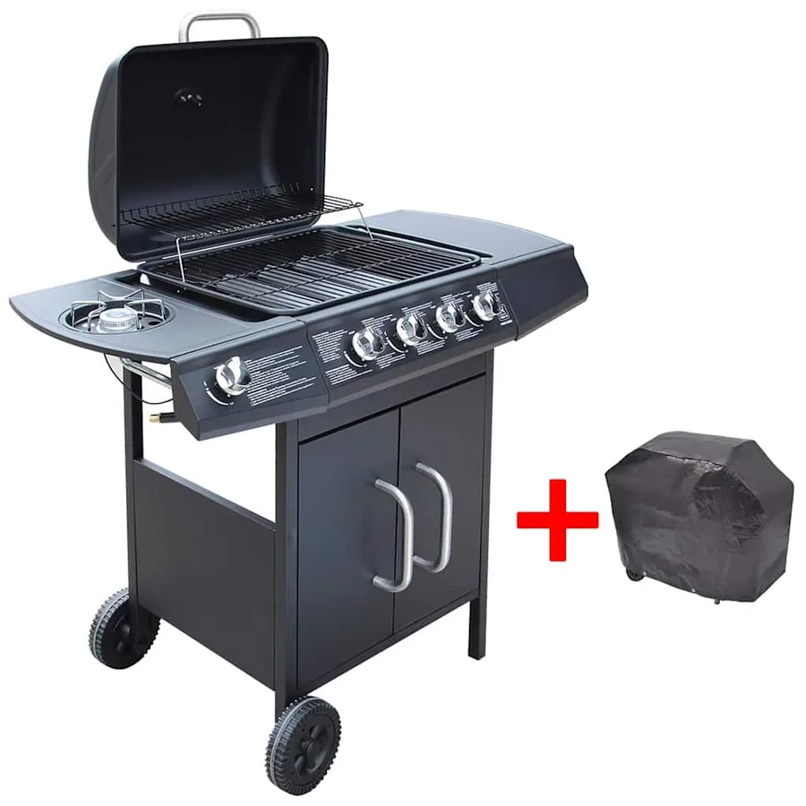 Barbecue à gaz  4 + 1 zone de cuisson Noir - 3