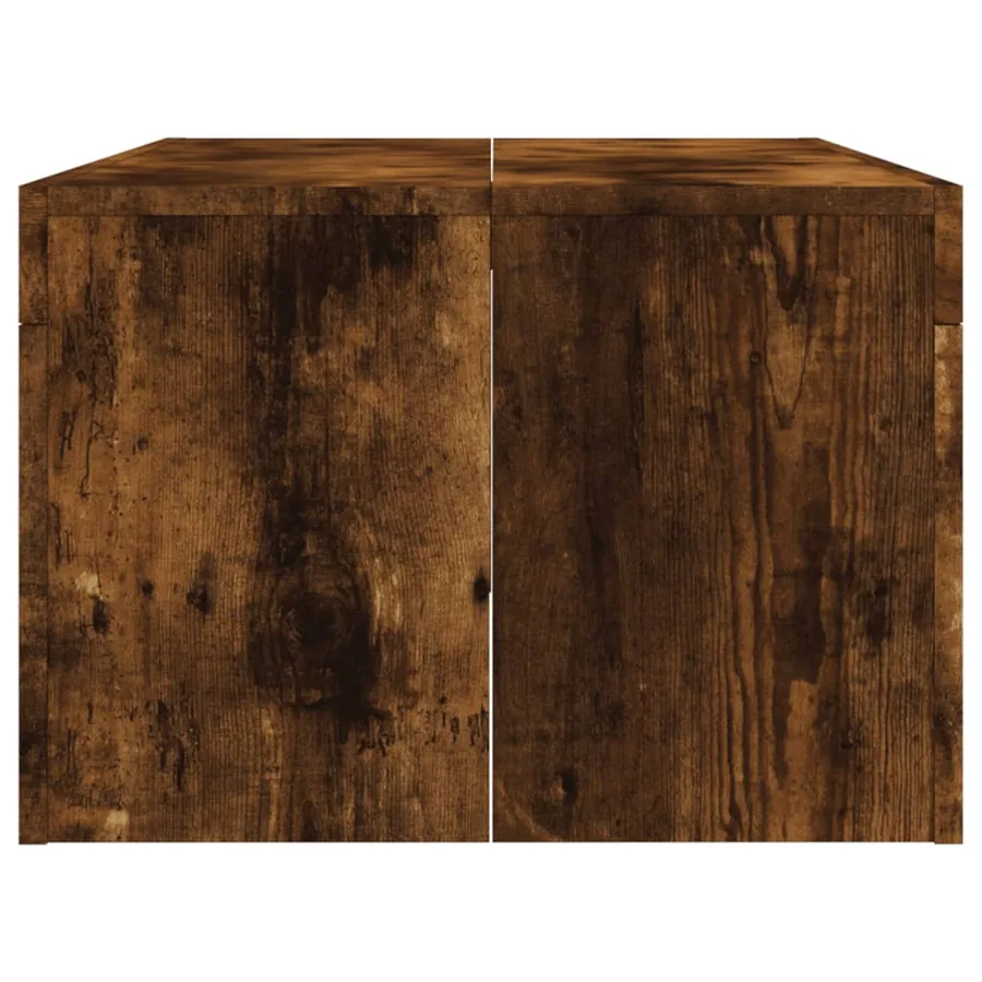 Table basse chêne fumé 102x50x36 cm bois d'ingénierie - 5