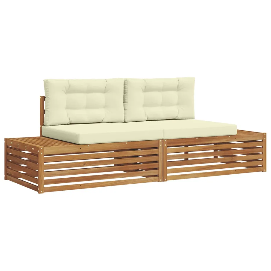 Ensemble de canapés d'extérieur avec coussin Naturel et Crème - 2