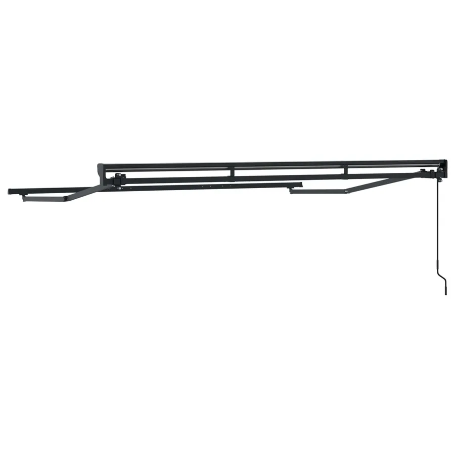 Cadre de auvent manuel Réglable Anthracite 2,5 x 2 m Acier - 5