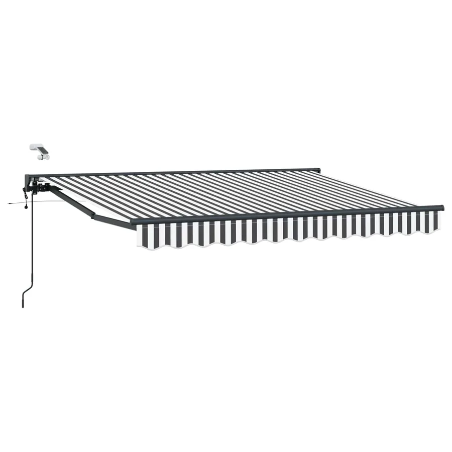 Auvent rétractable électrique Anthracite et blanc 3,5 x 2,5 m - 2