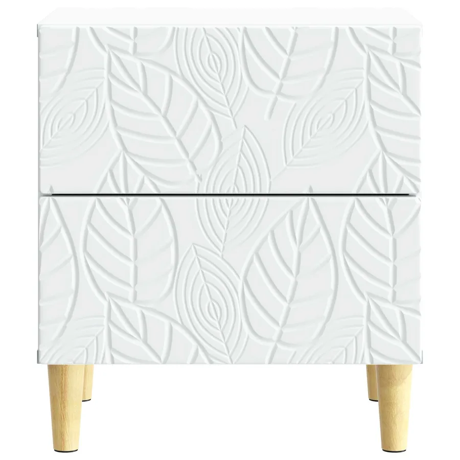 Table de chevet Blanc 43 x 34,5 x 48 cm Bois d'ingénierie - 4