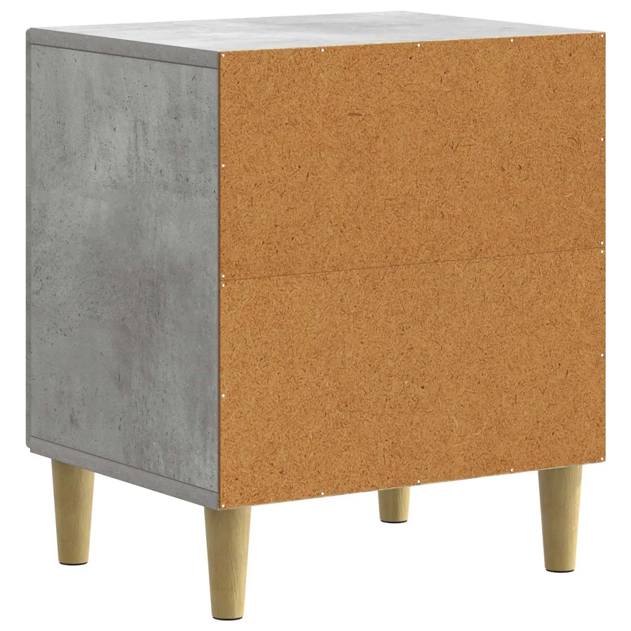 Cabinet de chevet 2 pcs Gris béton 43 x 34,5 x 50 cm - 9