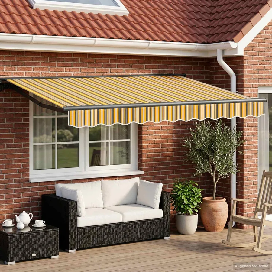 Auvent rétractable électrique 3,5 x 2,5 m