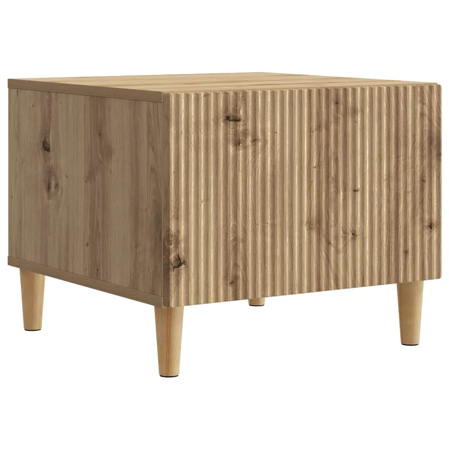 Table basse Chêne artisanal 49 x 50 x 40 cm Bois d'ingénierie - 2