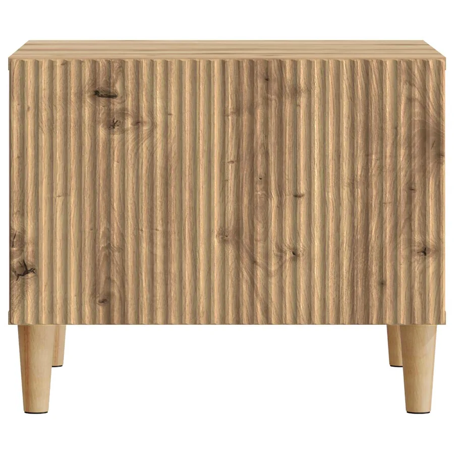 Table basse Chêne artisanal 49 x 50 x 40 cm Bois d'ingénierie - 5
