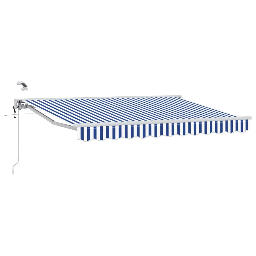 Auvent rétractable électrique Bleu et Blanc 3 x 2,5 m - 2