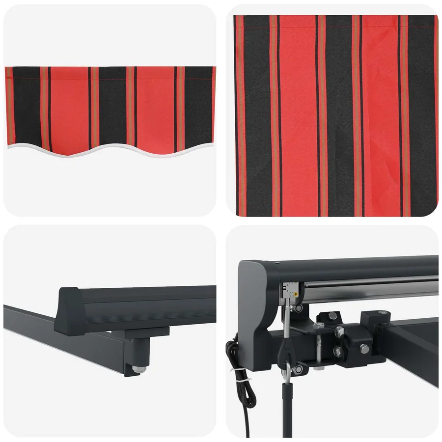 Auvent rétractable électrique 4,5 × 3,5 m - 9