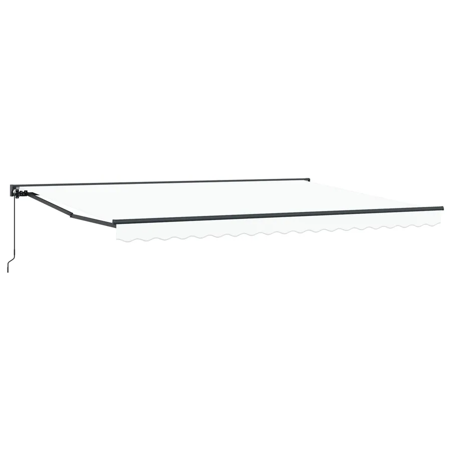 Auvent rétractable manuel Blanc 4,5 × 3,5 m - 2