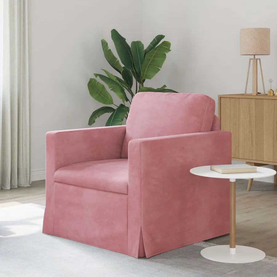 Canapé Rose 78 x 78 x 80 cm Velours