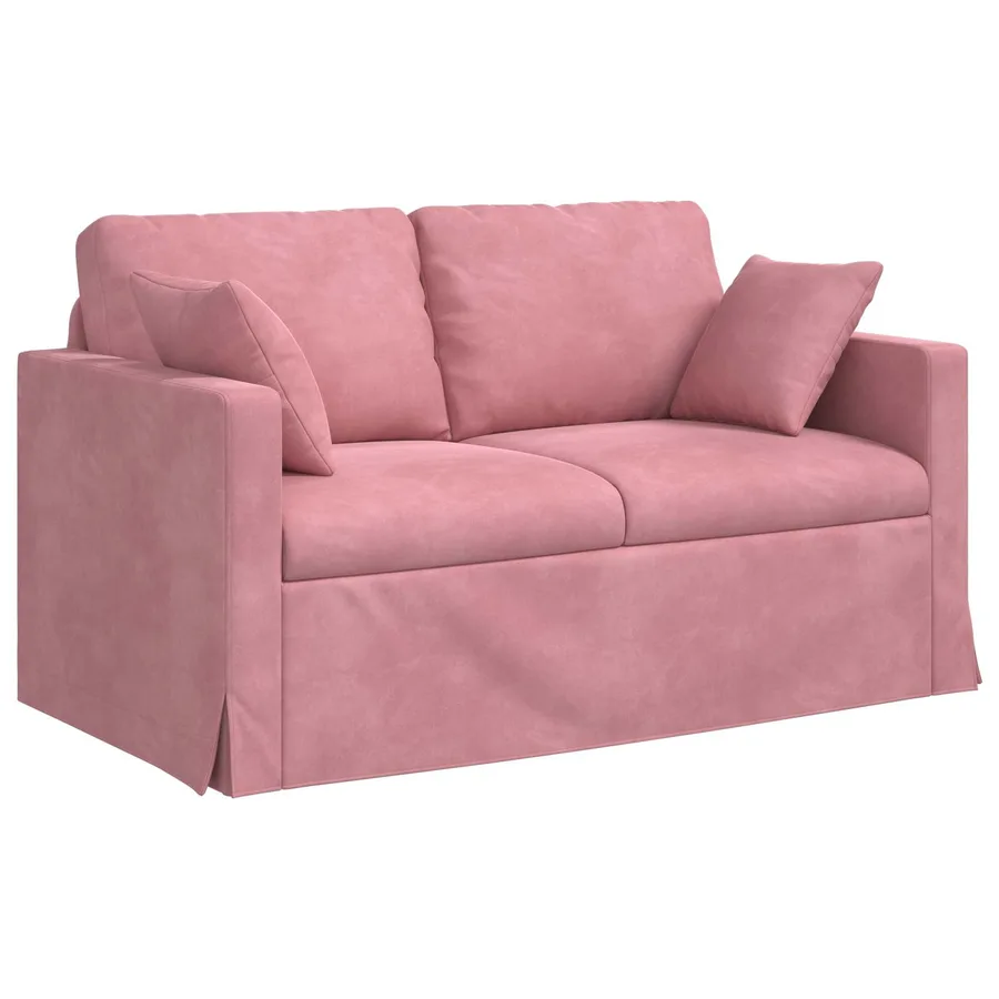 Canapé Rose 138 x 78 x 80 cm Velours - 2