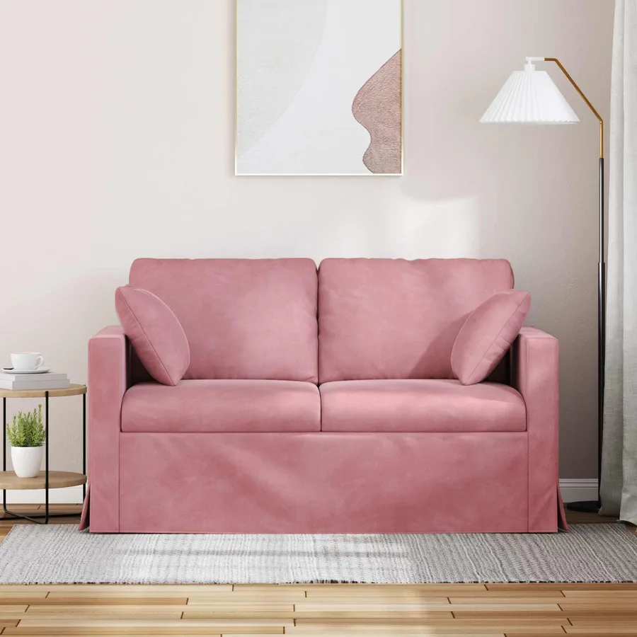 Canapé Rose 138 x 78 x 80 cm Velours - 3