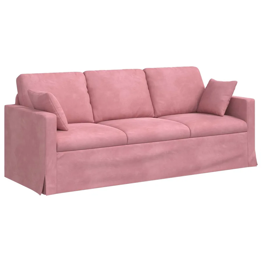 Ensemble de Canapés 2 pcs Rose 198 x 78 x 80 cm Velours - 5