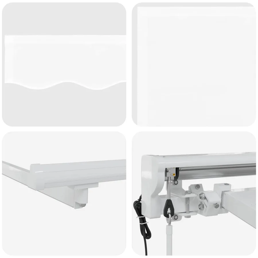 Auvent rétractable électrique Blanc 4,5 × 3 m - 9