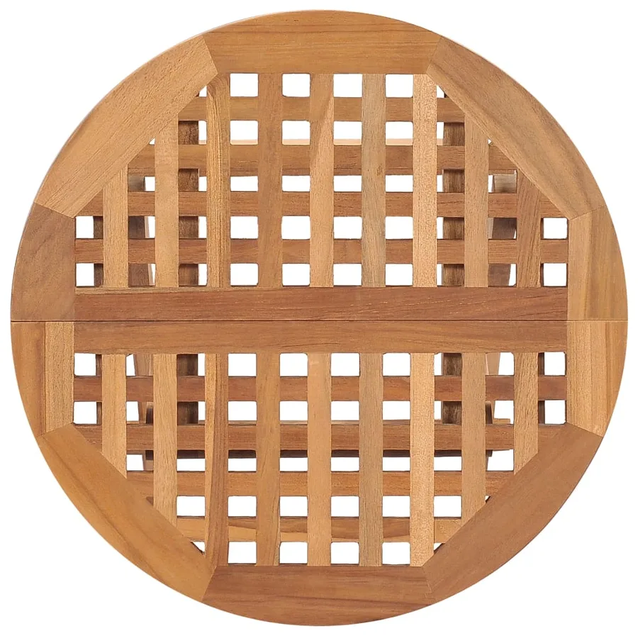 Ensemble à manger d'extérieur pliable 3 pcs bois solide de teck - 4