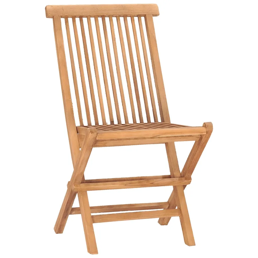 Ensemble à manger d'extérieur pliable 3 pcs bois solide de teck - 7