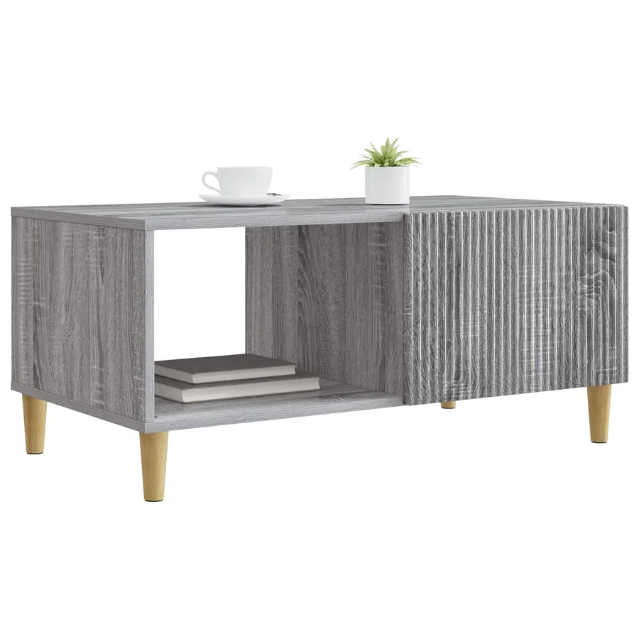 Table basse Sonoma gris 90 x 50 x 40 cm Bois d'ingénierie - 3