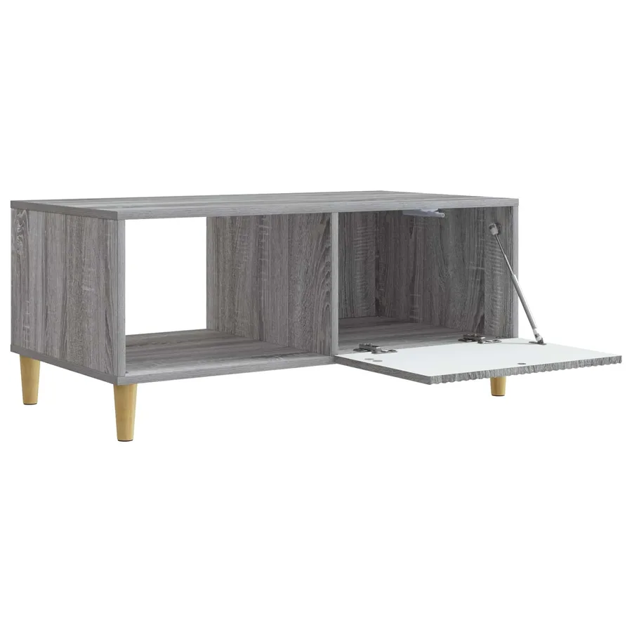 Table basse Sonoma gris 90 x 50 x 40 cm Bois d'ingénierie - 4